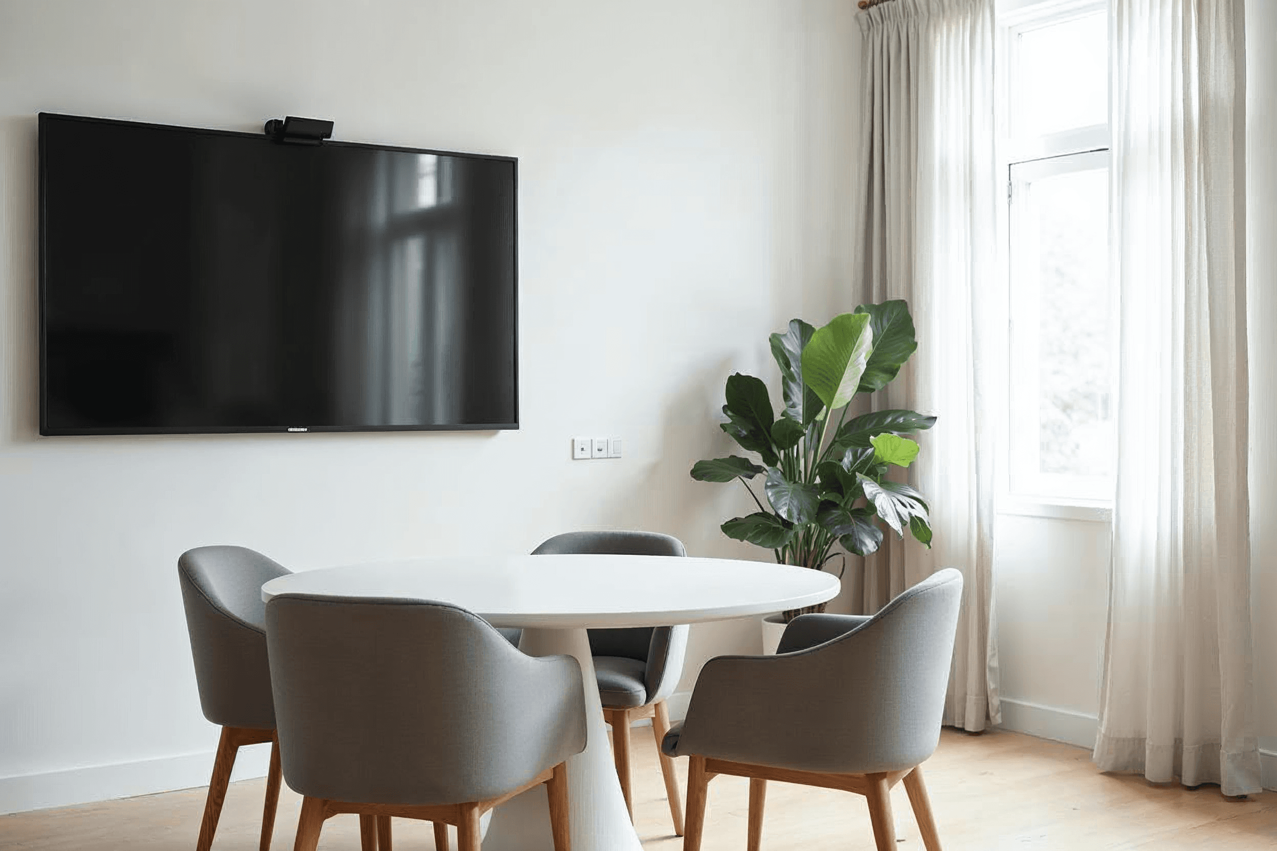 Minimal meeting rooms with natural light