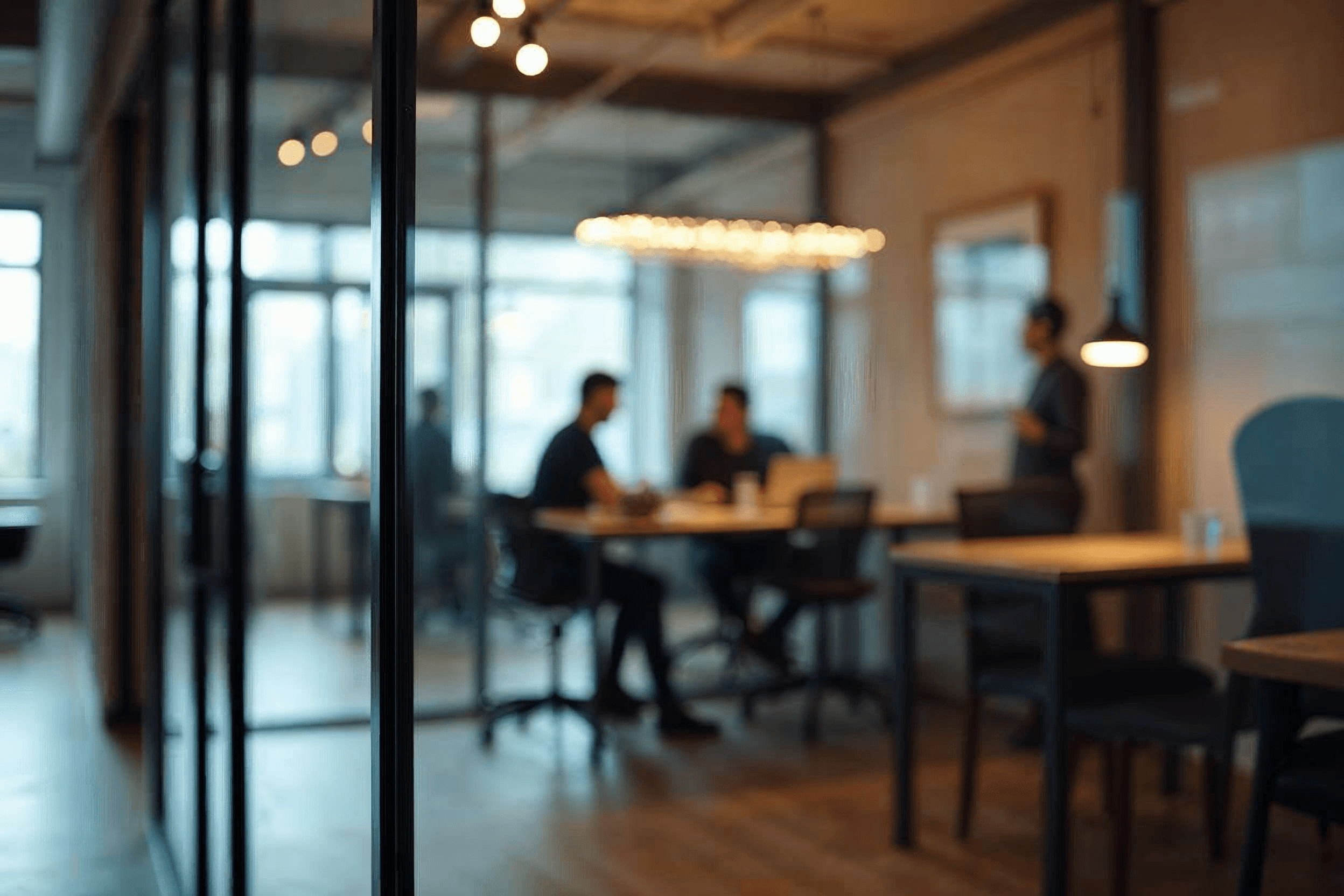 Private glass-walled studios for teams